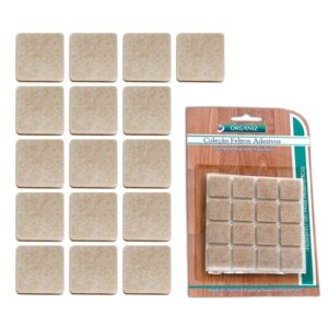 Feltro Adesivo Quadrado para Proteção de Pisos  16 peças 1