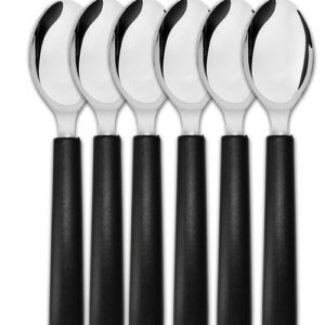 Kit Colher de Sobremesa 6 peças Linha São Paulo Preto - Ke Home