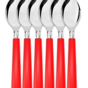 Kit Colheres 6 Peças Linha São Paulo Vermelho - Ke Home