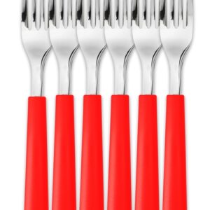 Kit Garfos 6 Peças Linha São Paulo Vermelho - Ke Home
