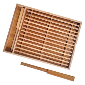 Tábua de Bambu com Migalheira 38 x 28 - - - Ke Home