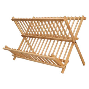 Escorredor de Louças Grande Dobrável em Bambu - - - Ke Home