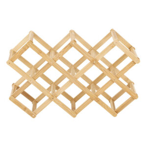 Suporte para Garrafas de Vinho em Bambu 10 Divisórias - - - Ke Home