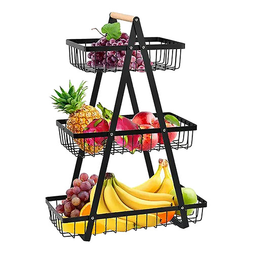 Fruteira de mesa com 3 Andares em Meta - Organiz