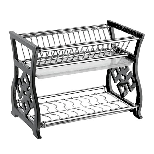 Escorredor de Louças em Inox 2 Andares -  -  - Ke Home