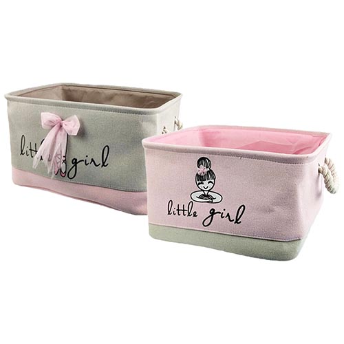 Cesto Organizador Infantil Quadrado Bailarina - Organiz