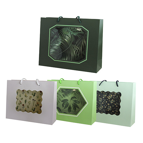 Sacola para Presente com Visor 25 x 20 x 8 cm - Organiz