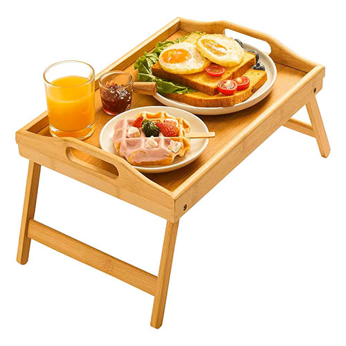 Bandeja com Pés Dobráveis em Bambu -  -  - Ke Home