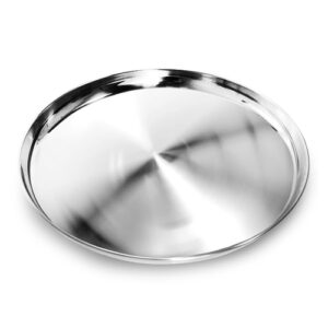 Bandeja Redonda em Inox Garçom 36 cm -  -  - Ke Home