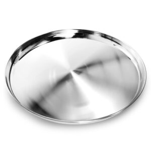 Bandeja Redonda em Inox Garçom 40 cm -  -  - Ke Home