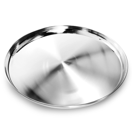Bandeja Redonda em Inox Garçom 40 cm -  -  - Ke Home