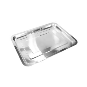 Bandeja Retangular Inox P 32x22cm - Ke Home