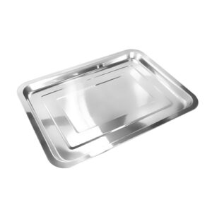 Bandeja Retangular Inox M 36x27cm - Ke Home