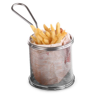 Cesta Redonda para Servir em Inox 8