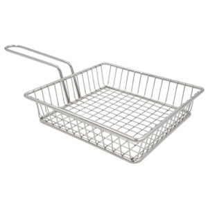 Cesta Quadrada para Servir Inox 15 x 27cm - Ke Home