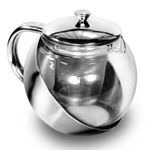 Bule para Chá em Inox e Vidrp 800 ml - Ke Home