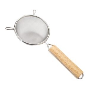 Peneira Inox com Cabo de Madeira Linha Wood 12 cm - Ke Home