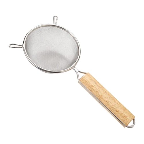 Peneira Inox com Cabo de Madeira Linha Wood 12 cm - Ke Home