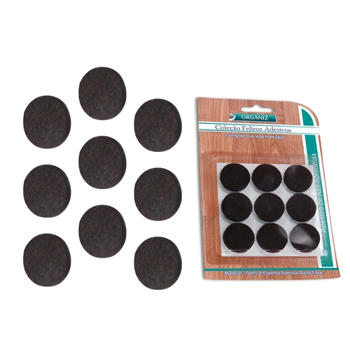 Feltro Adesivo Redondo para Proteção de Pisos  9 peças 2