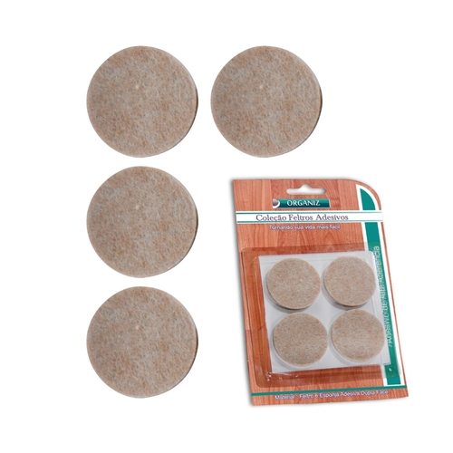 Feltro Adesivo Redondo para Proteção de Pisos  4 peças 3