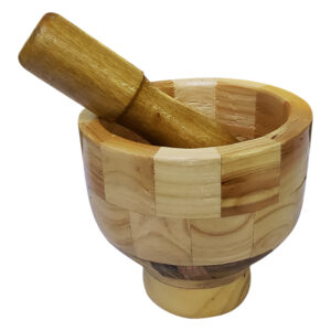 Pilão com Socador para Alho em Bambu - Ke Home