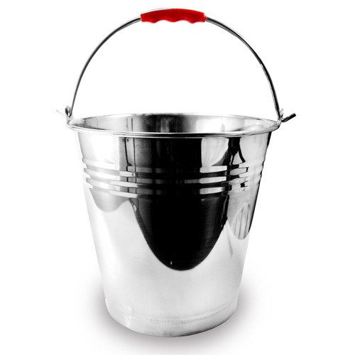 Balde em Inox com Alça de Proteção Plástica 12 Litros - Ke Home