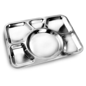 Bandeja Inox 6 Divisórias - Ke Home