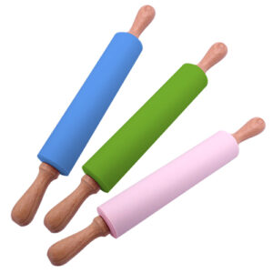 Rolo de Massas com Revestimento em Silicone e Cabo de Madeira