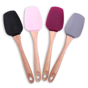 Espátula Grande em Silicone com Cabo de Madeira - Ke Home