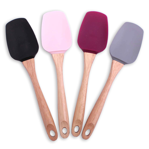 Espátula Grande em Silicone com Cabo de Madeira - Ke Home