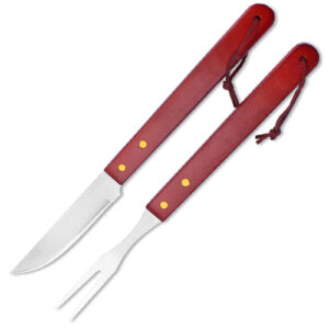 Kit para Churrasco 2 Peças com Cabo de Madeira - Ke Home