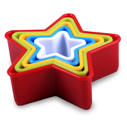 Jogo de Cortadores Estrela Color 5 peças - Ke Home