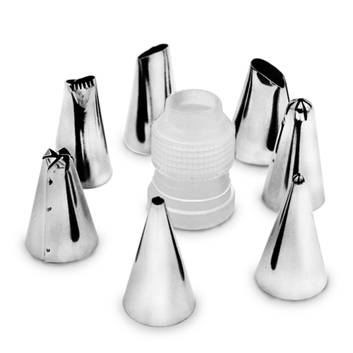 Jogo de Bicos para Confeitar com Adaptador 8 peças - Ke Home