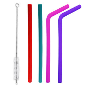 Kit Canudos de Silicone com Escova 5 peças - Ke Home