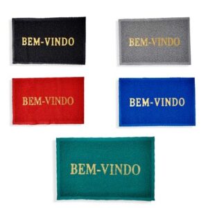 Tapete de Porta Antiderrapante Bem-Vindo 40 x 60 cm - Organiz