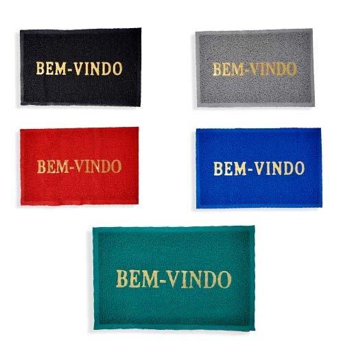 Tapete de Porta Antiderrapante Bem-Vindo 40 x 60 cm - Organiz