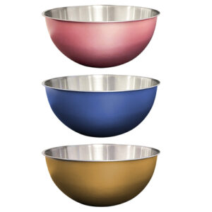 Saladeira Escovada Color em Inox 22 cm - Ke Home