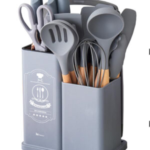 Kit de Talheres Linha Califórnia Cinza em Silicone - Ke Home