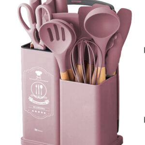 Kit de Talheres Linha Califórnia Rosa em Silicone - Ke Home