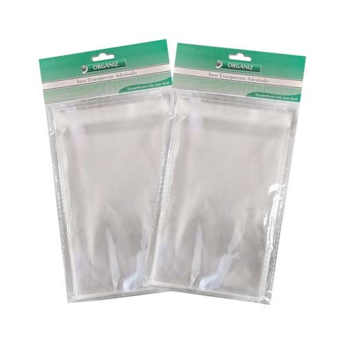 Sacos Transparente Adesivado 20 unidades 13 x 18 cm - Organiz