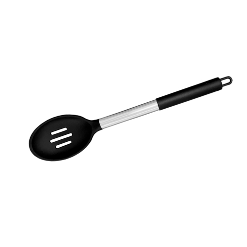 Colher Vazada em Silicone Linha Pequim Preto - Ke Home