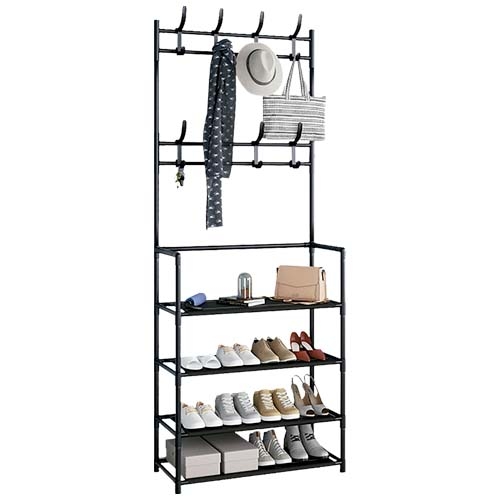 Cabideiro Organizador com 4 Pateleiras 60 x 26 x 155 cm - Organiz