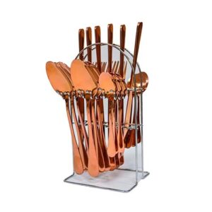 Kit de Talheres Linha Inglaterra Rose Gold 25 peças - Ke Home