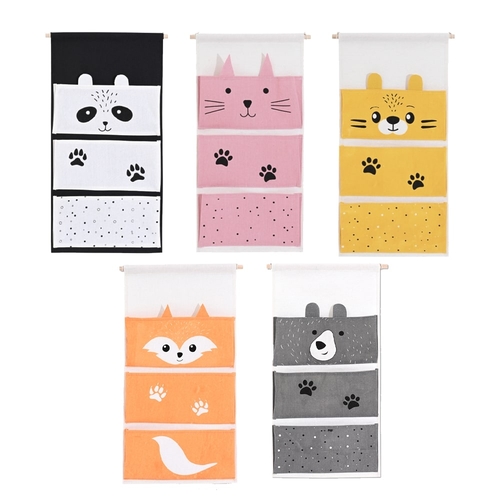 Organizador em Tecido de Parede Bichinhos - 30 x 60 cm - organiz