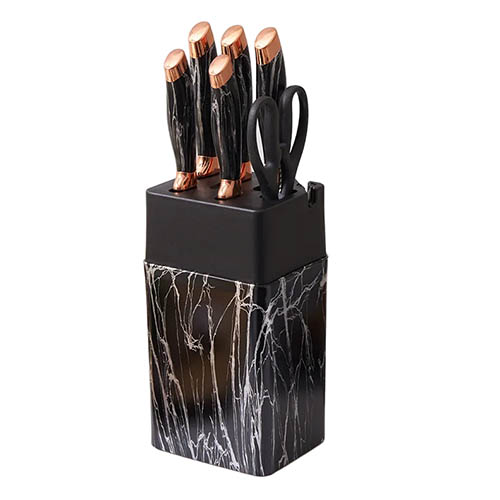 Conjunto de Facas Black Marmorizadas - Ke Home