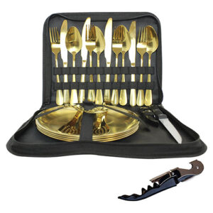 Conjunto de Talheres Linha Florença Golden 20 peças - Ke Home