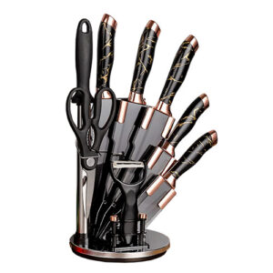 Conjunto de Facas Linha Especialidades Black Gold Marble - Ke Home