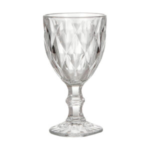 Kit 6 Taças Água Vidro Diamond Clear 340 ml - Lanty