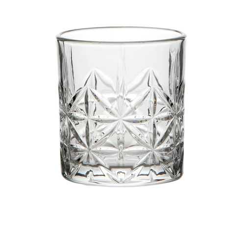 Kit 6 Copos Baixos Vidro Lapidado Moon Stone 320 ml - Lanty