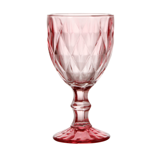 Kit 6 Taças Água Vidro Diamond Ametista 340 ml - Lanty